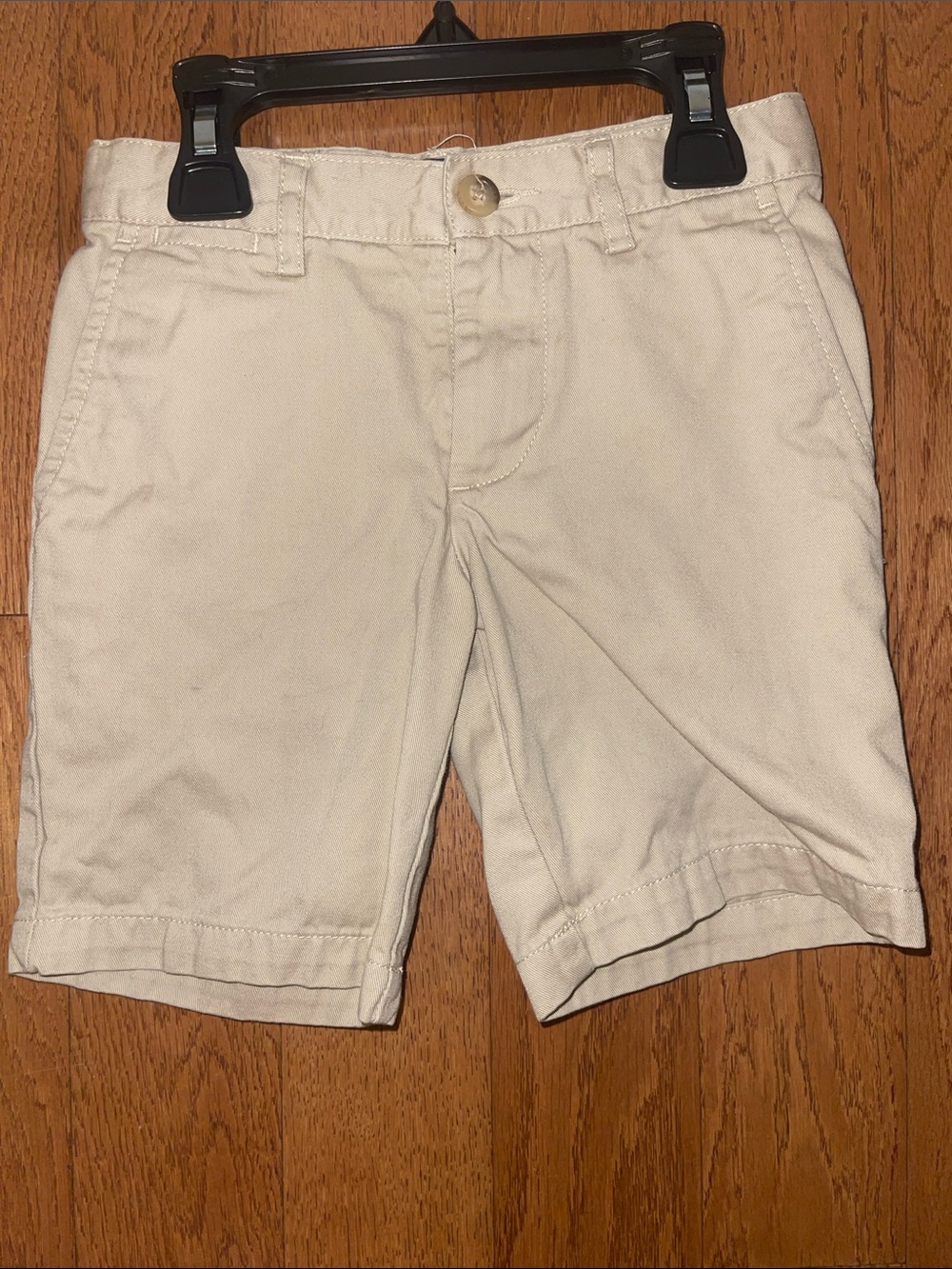 Ralph Lauren Tan Flat-Front Cotton Shorts